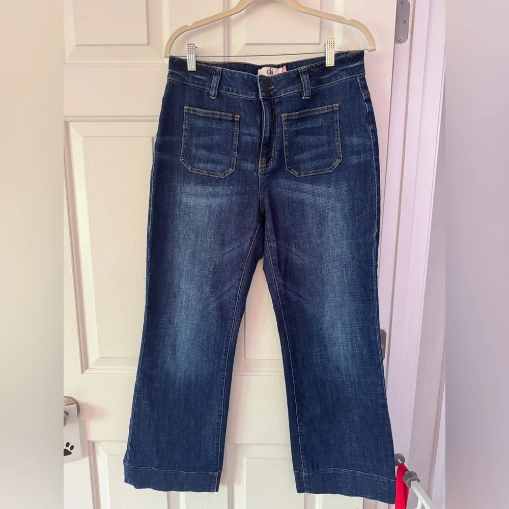 CAbi Dark Blue Flare Jeans - Picture 1 of 4